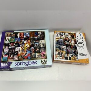 Lot Of 2 Puzzles:  80’s Movies 1000 Pieces & The Office 300 Pieces